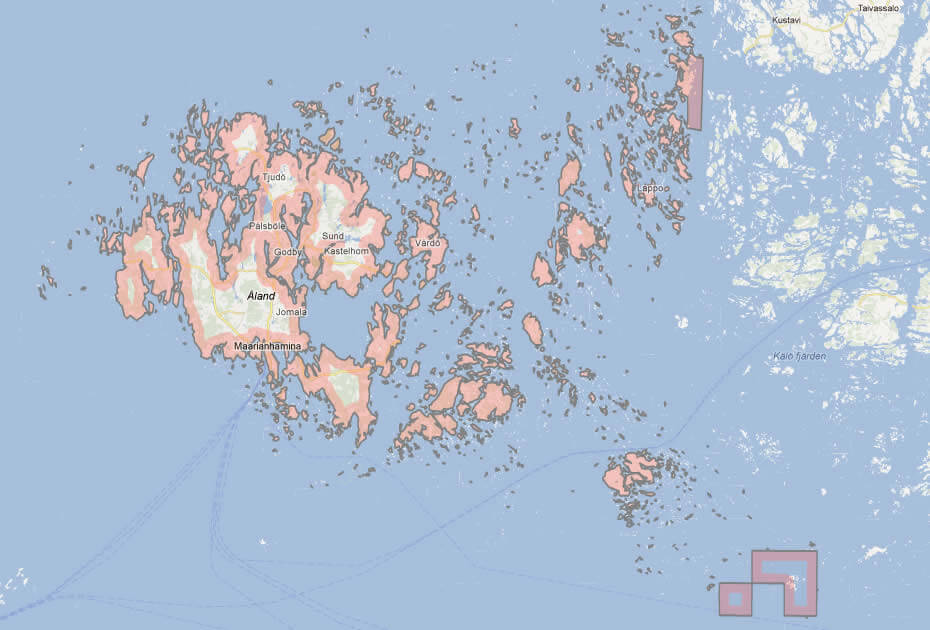 Country Map of Aland Islands